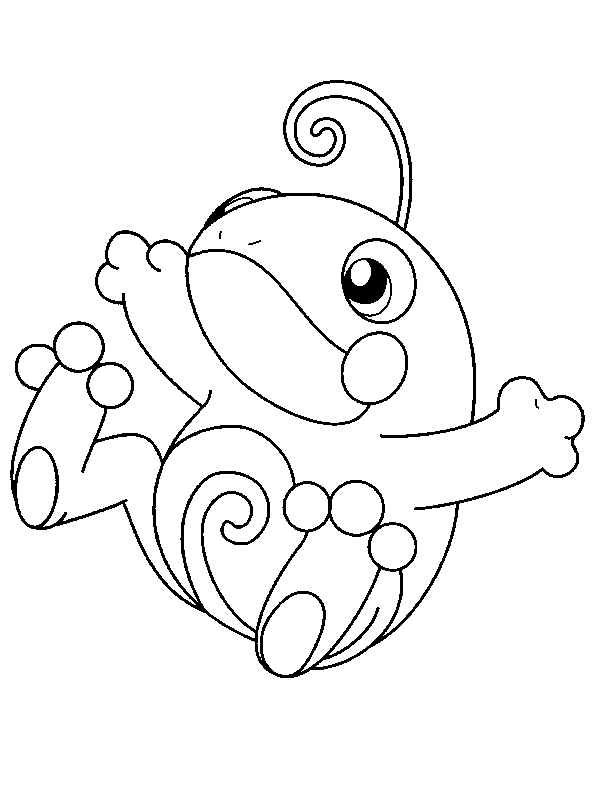 Plansa de colorat cu Pokemon 59 55